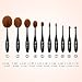 Sunyear Super Soft Professional 10pcs Oval Makeup Foundation Brushes, Contour Cream Powder Blush Eyebrow Toothbrush Cosmetics Tool Set