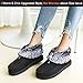 Women's Cozy Memory Foam Slippers Fluffy Wool Like Faux Fur Fleece Lined House Shoes with Non Skid Indoor Outdoor Sole (10 B(M) US, Deep Black)