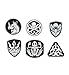 Nornou Double Gun Men Pattern Luminous Patch PVC Rubber Morale Patch Uniform Emblem for Backpack Tactical Military Morale Patch with Velcro