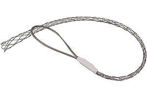 VGongTech Cable Pulling Grip Sock Kit Galvanizing Steel Antislip Pipe Cable Wire Pulling Grips Lassos Set Flexible Eye Mesh Rope White