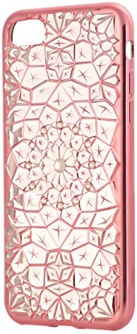 iPhone 7 Case Girly, TUTUMU SHINY SHADOW Series [Bling Crystal] Cool Colors Soft Tpu Covers for Women (Rose Gold (4.7''))
