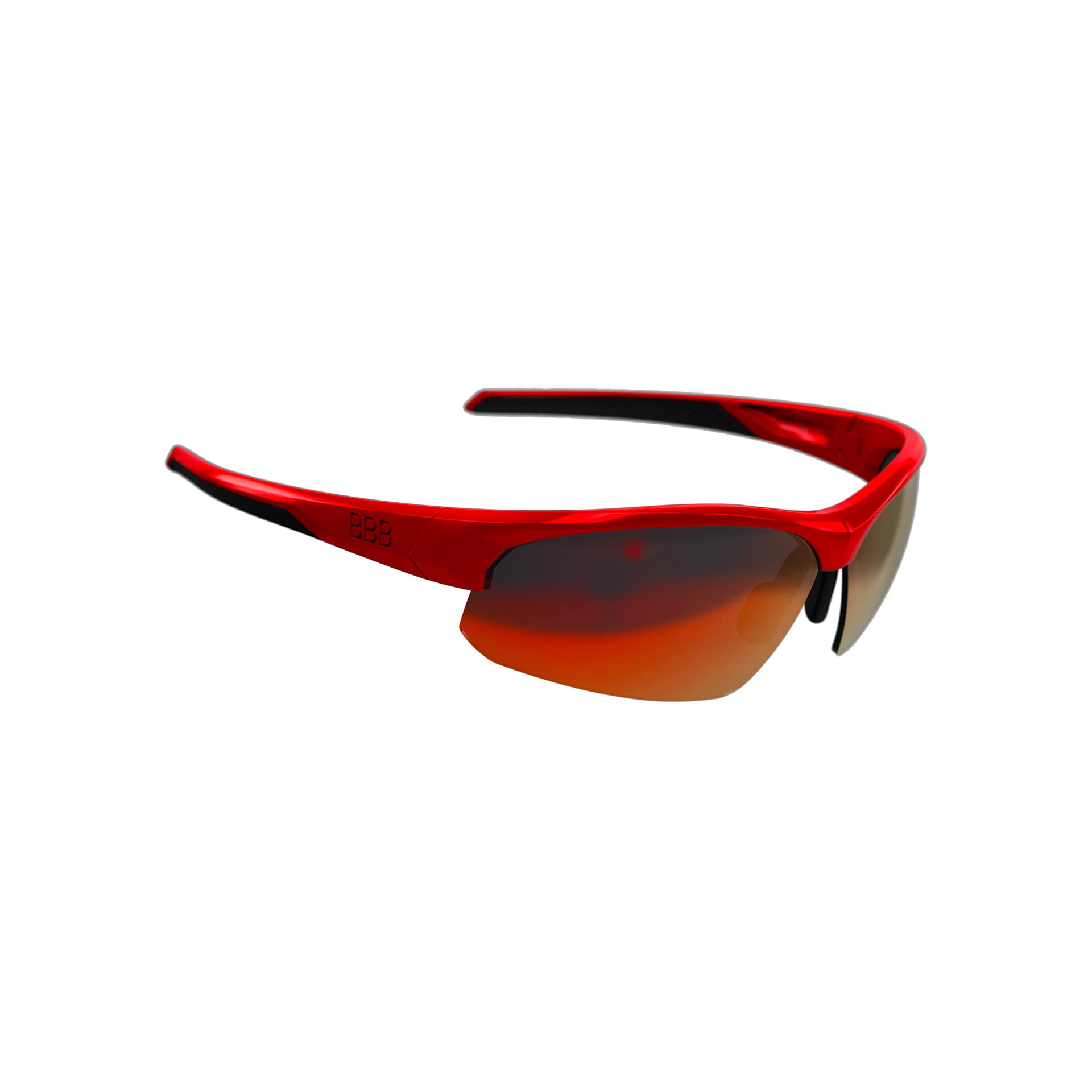 BBB Cycling Unisex's Sportglasses Impress | Sunglasses for Men and Women | Bicycle Glasses with Interchangeable Lenses | Polycarbonate | MTB Road Urban Cycling | Glossy Red | BSG-58, One Size