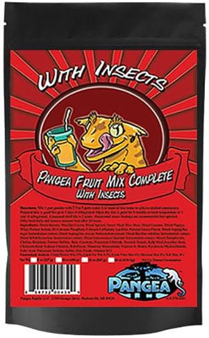 Pangea fruit mix Complete Gecko diet insects/apricot/papaya/watermelon samples (With insects)
