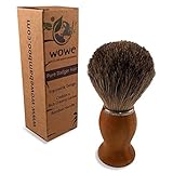 100% Pure Badger Hair Shaving Brush with Natural Bamboo Handle - Experience a Better Shave - Great For Any Method of Shaving - Eco Friendly Male Grooming - WowE LifeStyle Products