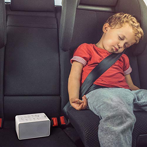 White Noise Sound Machine, Baby Sleeping Nursery Projector and Sound System for Sound Spa Relaxation, Includes 8 Non-Looping Soothing Sounds & Memory Function & 3 Timer Settings