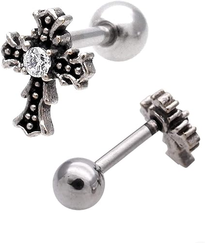 Amazon 16g クリア ボディピアス 軟骨ピアス クロス Cross ユニセックス メンズ 重ね付け ちびゴシック ヘリックス 0616 ボディピアス 通販 Amazon 16g クリア ボディピアス 軟骨ピアス クロス Cross ユニセックス メンズ 重ね付け ちびゴシック ヘリックス 0616 ボディピアス 通販