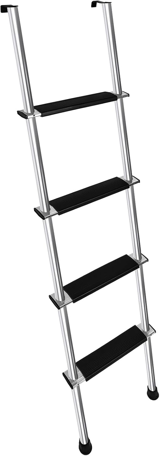 Photo 1 of *************Missing clips****************
OUTPRIZE 67" RV Bunk Ladder, 4 Step Integrated Aluminum Camper Bunk Bed Ladder with Anti-Slip Rubber Foot Pads, Sliver