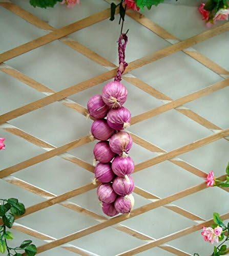 Artificial Cherry Tomatoes Faux Holy fruit Fake Fruit House Kitchen Party Wedding Early Props (1, purple onion string)