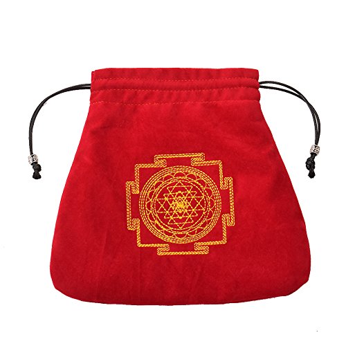 GRACEART Medieval Pouch Drawstring Altar Tarot Rune Bag 7.8