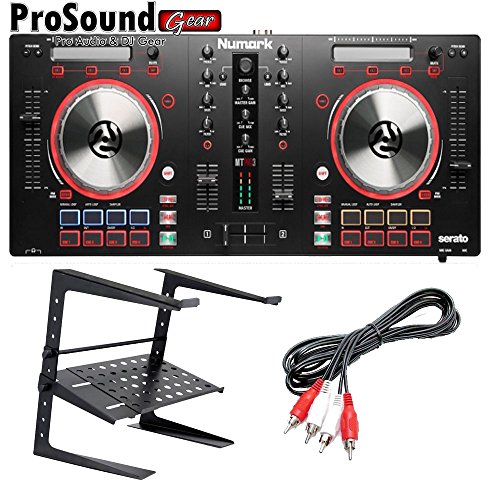 Numark Mixtrack Pro 3 All-In-One DJ Controller for Serato DJ + free laptop stand and RCA cable(ProSoundGear)