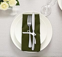 Utopia Kitchen Olive Cloth Napkins [12 Pack, 18x18