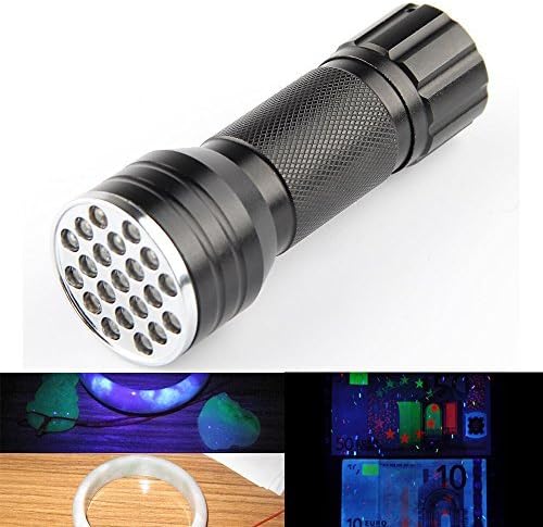 Flashlight Torch 21 LED Portable Uv Ultra Violet Blacklight Flashlight Torch Lamp Detector Light# Tactical Flashlight by Camping Headlamp Accessories