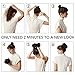 REECHO Thick 2PCS Updo Messy Hair Bun Curly Wavy Ponytail Extensions Hairpieces Hair Scrunchies for Women Girls Color Natural Black