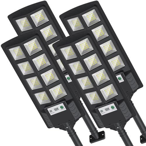 wudor 200W Solar Street Light 4 Pack