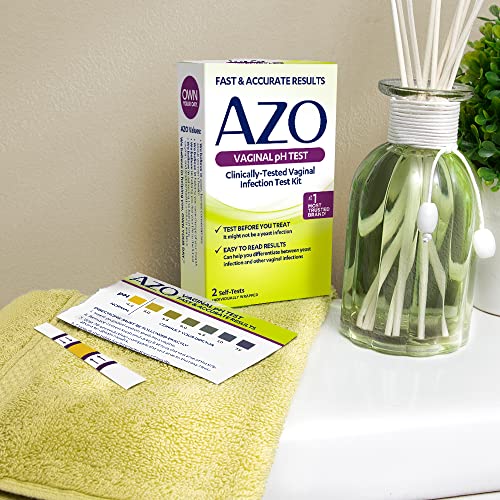 AZO VAGINAL PH TEST KIT, CLINICALLY-TESTED VAGINAL INFECTION TEST KIT, FSA/HSA ELIGIBLE, FAST & ACCURATE RESULTS, FROM THE #1 MOST TRUSTED URINARY HEALTH BRAND, 2 SELF-TESTS