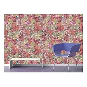 Large Wall Mural - Seamless Floral Pattern | Self-Adhesive Vinyl Wallpaper/Removable Modern Decorating Wall Art - 66" x 96"