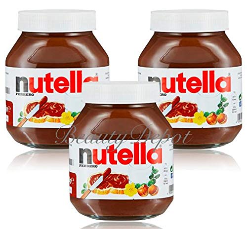 Nutella Ferrero Hazelnut Chocolate Spread 750 g (Pack of 3)