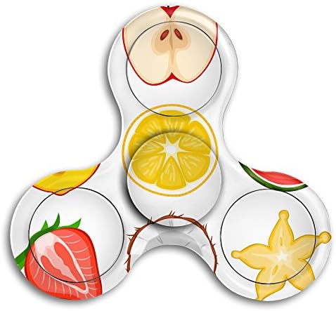 Summer Party Fruit Heart Fidget Spinner Hand Toy Stress Reducer For Work School Class High Speed 360 Triangle Finger For Focus , ADHD Anxiety Autism For Adult Children Kids Men Women Teenager