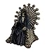 Resin Statues Darkness Rests Grim Reaper On Skull & Bones Throne W/Bone Chalice Statue 7.5 X 9 X 7 Inches Tan