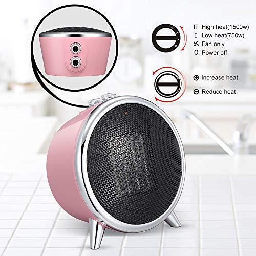 Kismile Space Heater Electric Portable Heater Fan with Adjustable