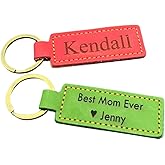 Christmas Group Accessory Custom Leather Keyring Personalized Name Logo Emblem Text Keychain Friends Family Bulk Gifts Customized Key Tag