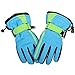 Simplicity Kid's Snow Ski Gloves Waterproof Winter Warm Mittens, Outer Space Blue, L(10-12 Years)