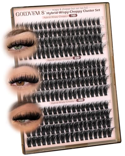 Goddvenus Wispy Hybrid Lash Clusters D Curl