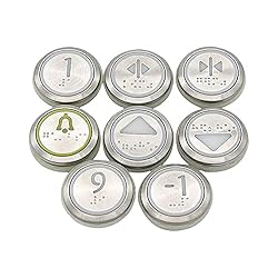 6pcs Buttons for KONE Elevator Round Stainless