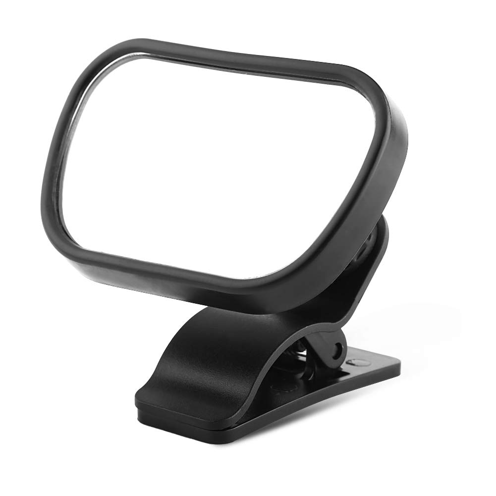 Universal Adjustable Car Baby Child Back Seat Rear View Safety Mirror With Suction Cup and Clip Black Pack of 1, Automotive Exterior,baby car mirror,Wing mirrors and accessories
