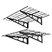 FLEXIMOUNTS 2 Pack 2x4ft Garage Shelving, Wall Shelf Garage Storage Rack, 24-inch-by-48-inch, Black