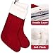 LimBridge Christmas Stockings, 2 Pack 18 inches Large Cable Knit Knitted Faux Fur Cuff, Xmas Rustic Personalized Stocking Decorations for Family Holiday Season Decor, White or Burgundy