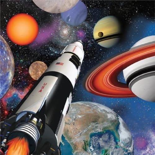 Space Blast Party Non Message Paper Lunch Napkins x 16