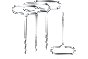 Qinwuwu 4 Packs Ice Fishing Tent Pegs Stainless Steel Ice Fishing Nails Spiral Drill Ice Fishing Screws Shelter Stake Nails Ice Auger Drill for Camping Outdoor