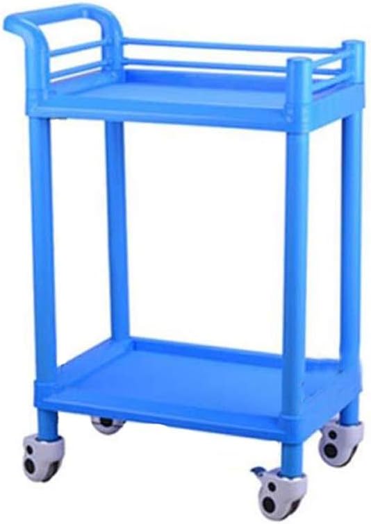 DIAOSI Floating Shelves Movable device-Double Beauty Salon Movable tool Instrument Movable tool Hospital Nail Movable tool Tool Movable tool Mobile Blue (Size : 54 * 37 * 90cm)