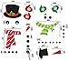 ROXENDA Christmas Snowman Stickers, Holiday Decorations Set-Santa Claus Snowman Handle Covers Snowman Appliance Decals for Refrigerator,Garage,Office Cabinets,Door and Windows,2 Patterns
