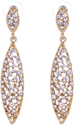 NLCAC Marquise Dangle Earrings Dual Marquise Chandelier Drop Earrings for Women