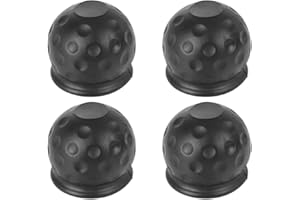 AUCELI 4PCS Trailer Ball Cover, 2 inches ID Rubber Towing Hitch Ball Protector for Daily Use Shop Store, Waterproof Dustproof Towball Sleeve Cap Replacement Car Accessories Universal for Truck RV Boat