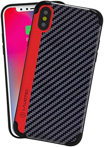 Laudtec PC+TPU Basic Cell Phone Carrying Cases for Apple iPhone X - Red