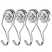 50 Pound Magnetic Hooks, SoulBay 4 Pack Powerful Heavy Duty Neodymiu Magnet Hooks for Refrigerator Cruise Cabin BBQ Grill Tools Kitchen Utensils Frame Board