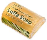Puretural Luffa Soap Bar to clean remove dark spots dirt from Body Scrub Soap Whitening with Lemongrass and Honey Aromatherapy by