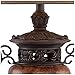 Traditional Table Lamp Bronze Crackle Urn Faux Silk Bell Shade for Living Room Family Bedroom Bedside Nightstand - Regency Hill