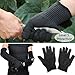 Cozy Cabin Cut Resistant Gloves, Level 5 Protection, Stainless Steel Wire Mesh Work Safety Hand Protector Outdoor Self-defense Work Safety Gloves, Classic Black 1 Pair