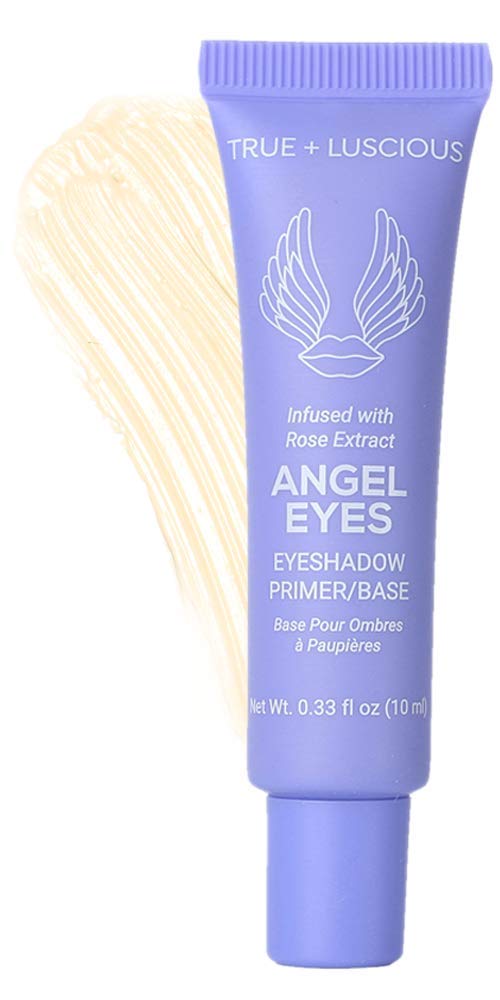 Angel Eyes Eyeshadow Primer by True + Luscious - Clean Formula with Rose Extracts - Vegan, Paraben Free, Cruelty Free Eye Primer - Great for Oily Lids & Prevents Creasing - 0.33 oz (Shade: Light)