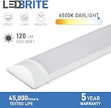 LEDBRITE LED Batten Lights 6500K Daylight 5FT IP20 For Ceiling Office Home view 2