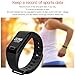 Fitness Tracker Smart Bracelet Wireless Bluetooth 4.0 Sports Band with Pdeometer Sleep Monitoring Calories Track for Daily Activity and Sleeping for Android IOS iPhone(Black+ Gray Band)