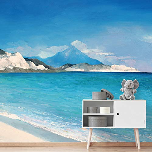 signwin Wall Mural Beach and Blue Sea Removable Self-Adhesive Wallpaper Wall Decoration for Bedroom Living Room - 66x96 inches