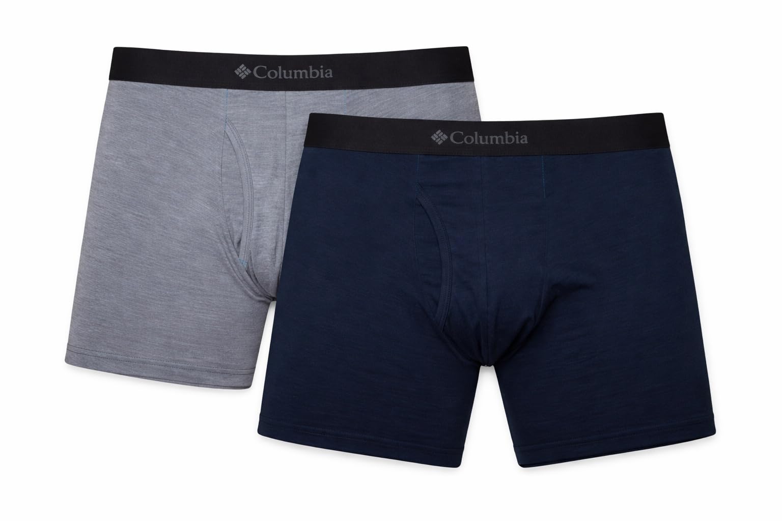 Columbia Men’s Merino Wool Boxer Brief Underwear 2-Pack, City Grey/Collegiate Navy, X-Large