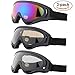 Yidomto Ski Goggles, 3 Pack Anti-Scratch Snow Goggles for Men, Women, Boys, Girls, Kids, Toddlers & Youth, UV 400 Protection for Skiing & Snowboard (Multicolor/Grey/Tawny)