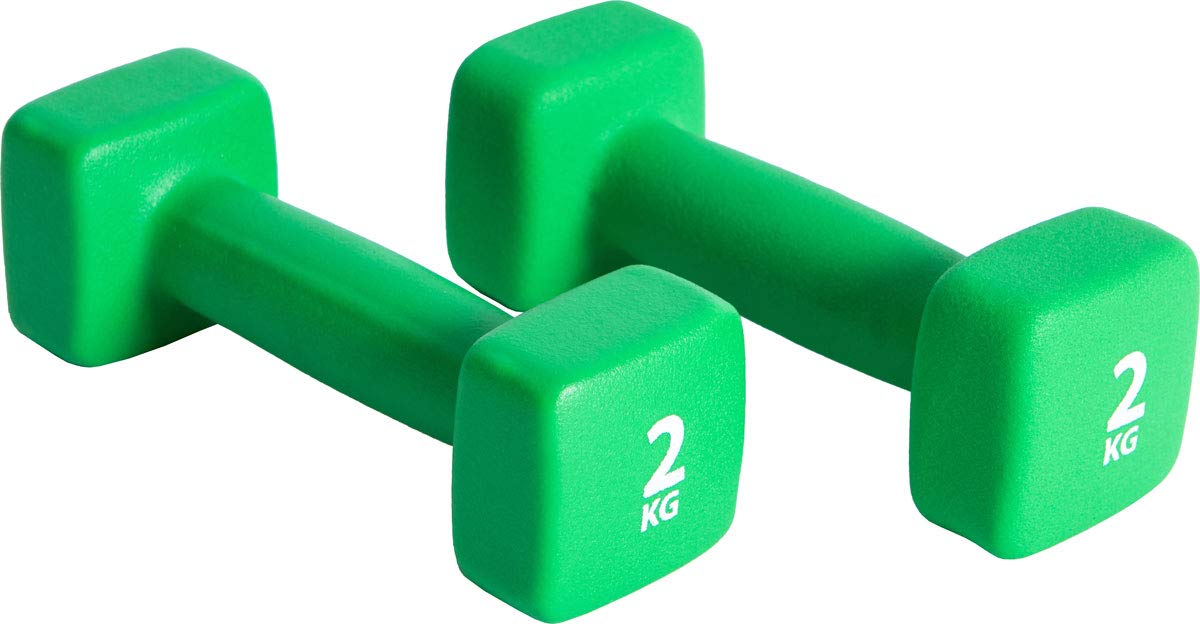 Artze Wall Art Neoprene Coated Weight Lifting Dumbbell 2kg - Set of 2