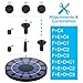 Solar Fountain Pump for Bird Bath with Battery Backup, 2.5W Solar Powered Water Fountain for Small Pond,Garden